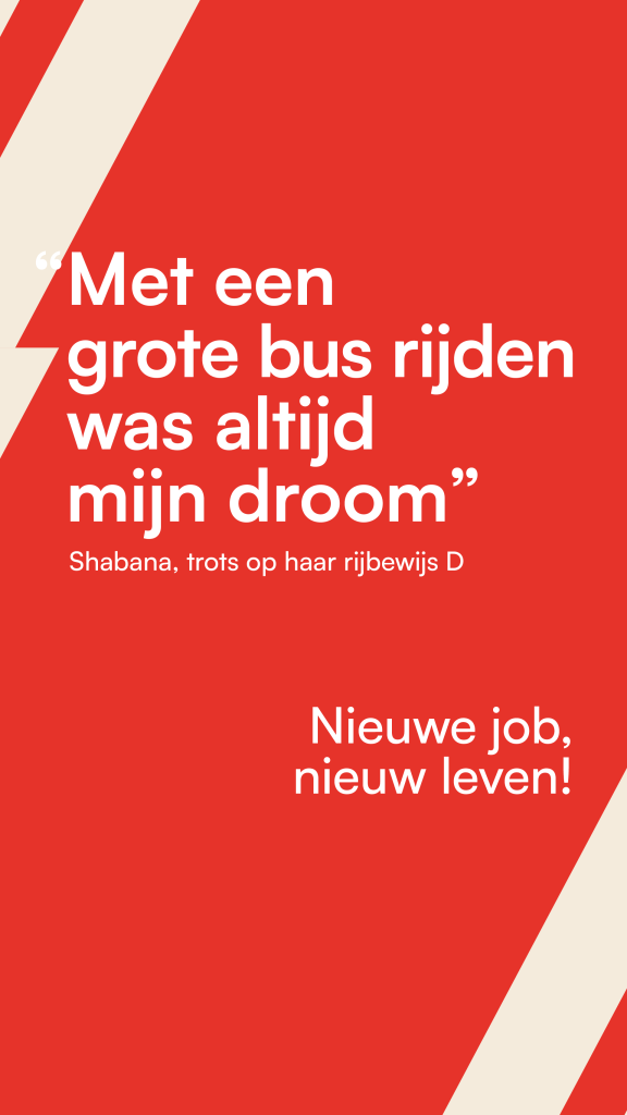 Advertentie van hansea met als tekst "Met een grote bus rijden was altijd mijn droom"